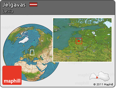 Satellite Location Map of Jelgavas, within the entire country