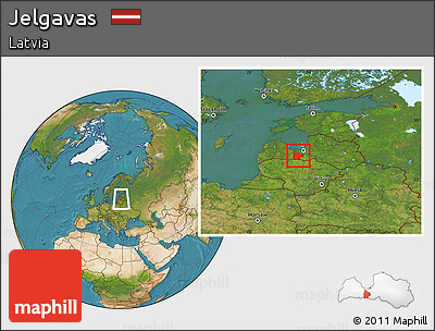 Satellite Location Map of Jelgavas, within the entire country