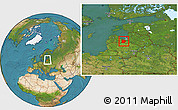 Satellite Location Map of Jelgavas, within the entire country