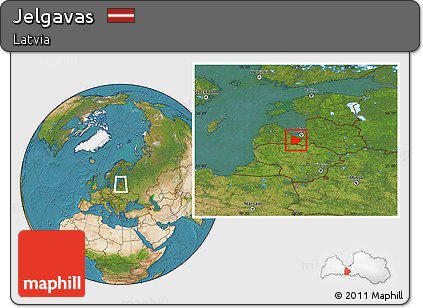 Satellite Location Map of Jelgavas
