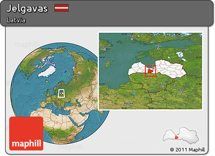 Satellite Location Map of Jelgavas, highlighted country