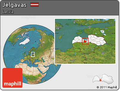 Satellite Location Map of Jelgavas, highlighted country