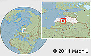 Savanna Style Location Map of Jelgavas, highlighted country, within the entire country, hill shading