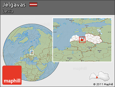 Savanna Style Location Map of Jelgavas, highlighted country, hill shading