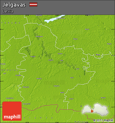 Physical Map of Jelgavas