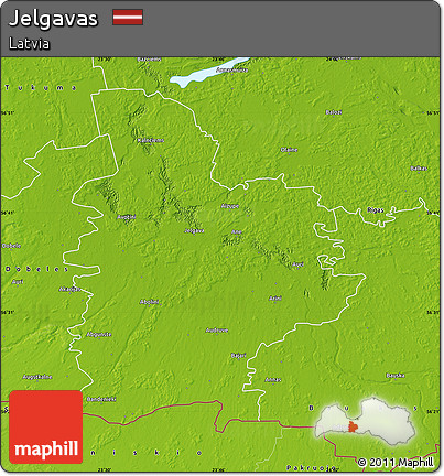 Physical Map of Jelgavas