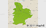 Physical Map of Jelgavas, shaded relief outside
