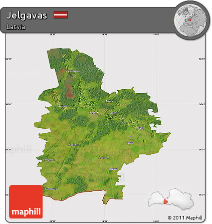 Satellite Map of Jelgavas, cropped outside