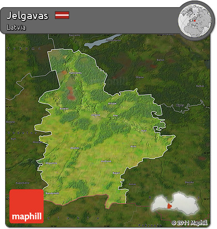 Satellite Map of Jelgavas, darken