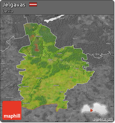 Satellite Map of Jelgavas, desaturated