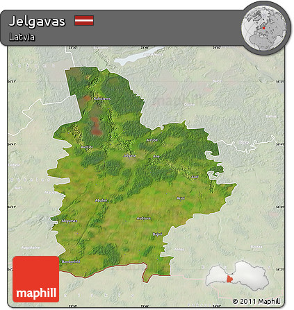 Satellite Map of Jelgavas, lighten