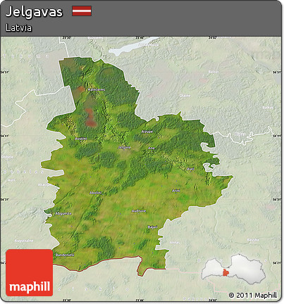 Satellite Map of Jelgavas, lighten