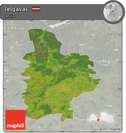 Satellite Map of Jelgavas, lighten, semi-desaturated