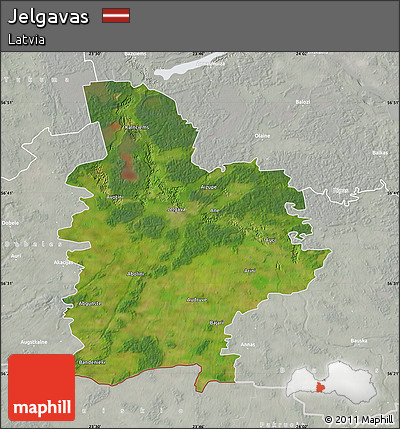 Satellite Map of Jelgavas, lighten, semi-desaturated