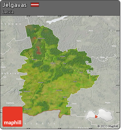 Satellite Map of Jelgavas, lighten, semi-desaturated