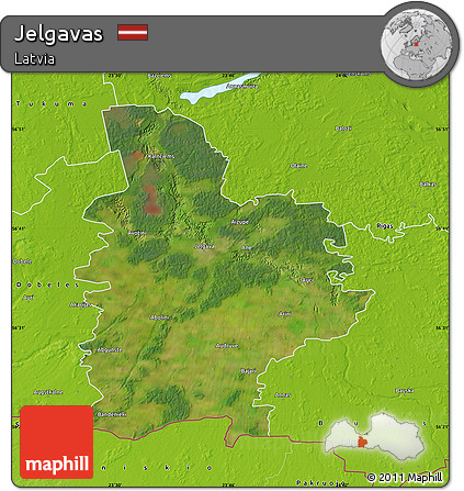Satellite Map of Jelgavas, physical outside