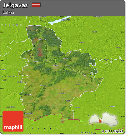Satellite Map of Jelgavas, physical outside