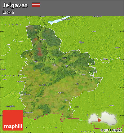 Satellite Map of Jelgavas, physical outside