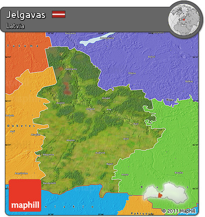 Satellite Map of Jelgavas, political outside