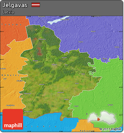 Satellite Map of Jelgavas, political outside