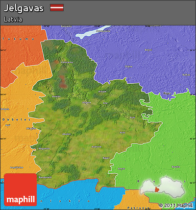 Satellite Map of Jelgavas, political outside