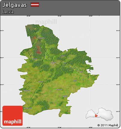Satellite Map of Jelgavas, single color outside