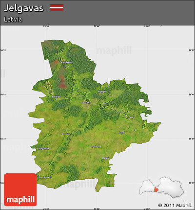Satellite Map of Jelgavas, single color outside