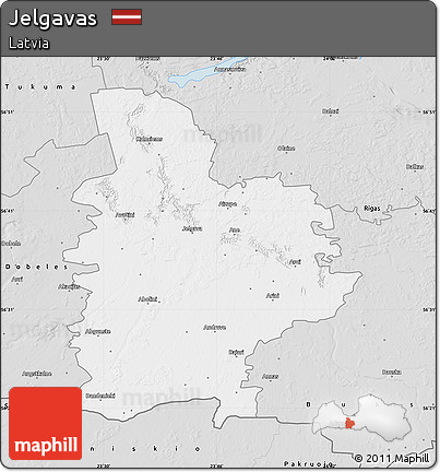 Silver Style Map of Jelgavas