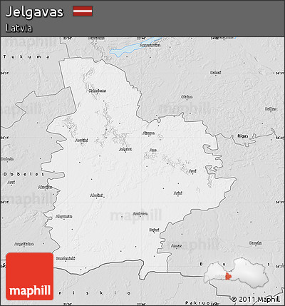 Silver Style Map of Jelgavas