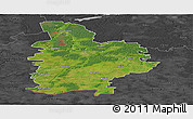 Satellite Panoramic Map of Jelgavas, darken, desaturated