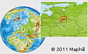Physical Location Map of Kraslavas