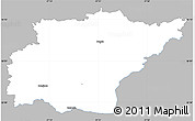 Gray Simple Map of Kraslavas, single color outside