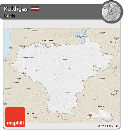 Classic Style 3D Map of Kuldigas