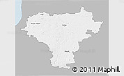 Gray 3D Map of Kuldigas, single color outside