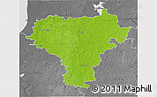 Physical 3D Map of Kuldigas, desaturated
