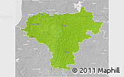 Physical 3D Map of Kuldigas, lighten, desaturated