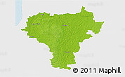 Physical 3D Map of Kuldigas, single color outside