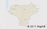 Shaded Relief 3D Map of Kuldigas, single color outside