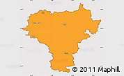 Political Simple Map of Kuldigas, cropped outside