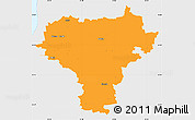 Political Simple Map of Kuldigas, single color outside