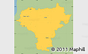 Savanna Style Simple Map of Kuldigas, single color outside