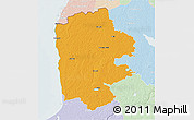 Political 3D Map of Limbazu, lighten
