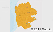 Political 3D Map of Limbazu, single color outside