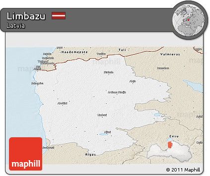 Classic Style Panoramic Map of Limbazu