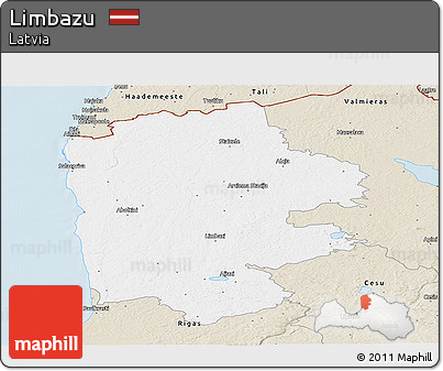 Classic Style Panoramic Map of Limbazu