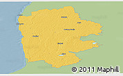 Savanna Style Panoramic Map of Limbazu, single color outside