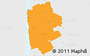Political Simple Map of Limbazu, single color outside