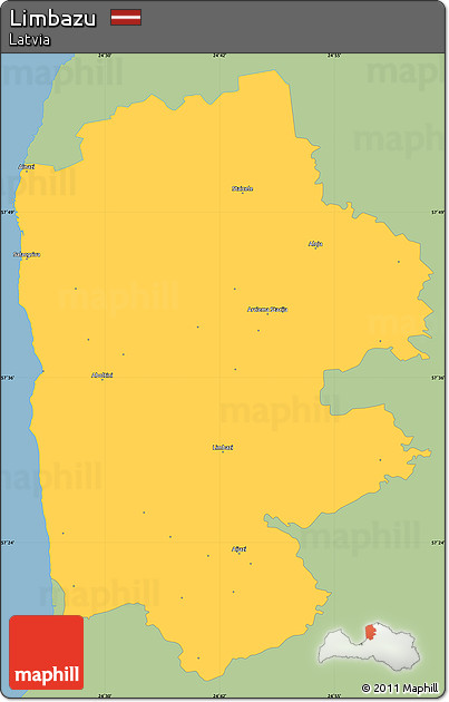 Savanna Style Simple Map of Limbazu, single color outside