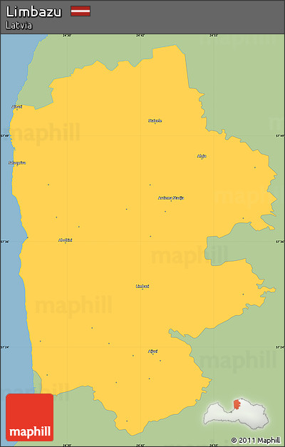 Savanna Style Simple Map of Limbazu, single color outside