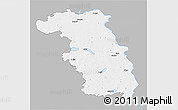Gray 3D Map of Ludzas, single color outside
